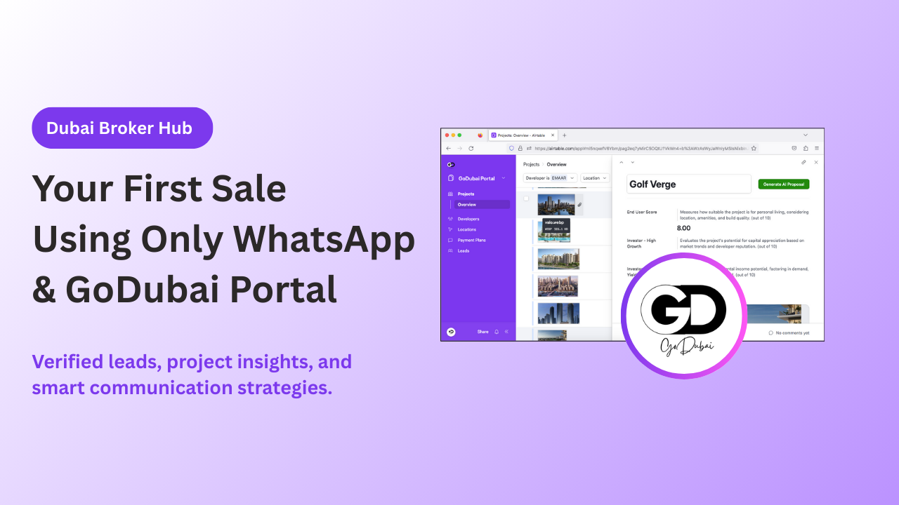 Your First Sale Using Only WhatsApp and GoDubai Portal