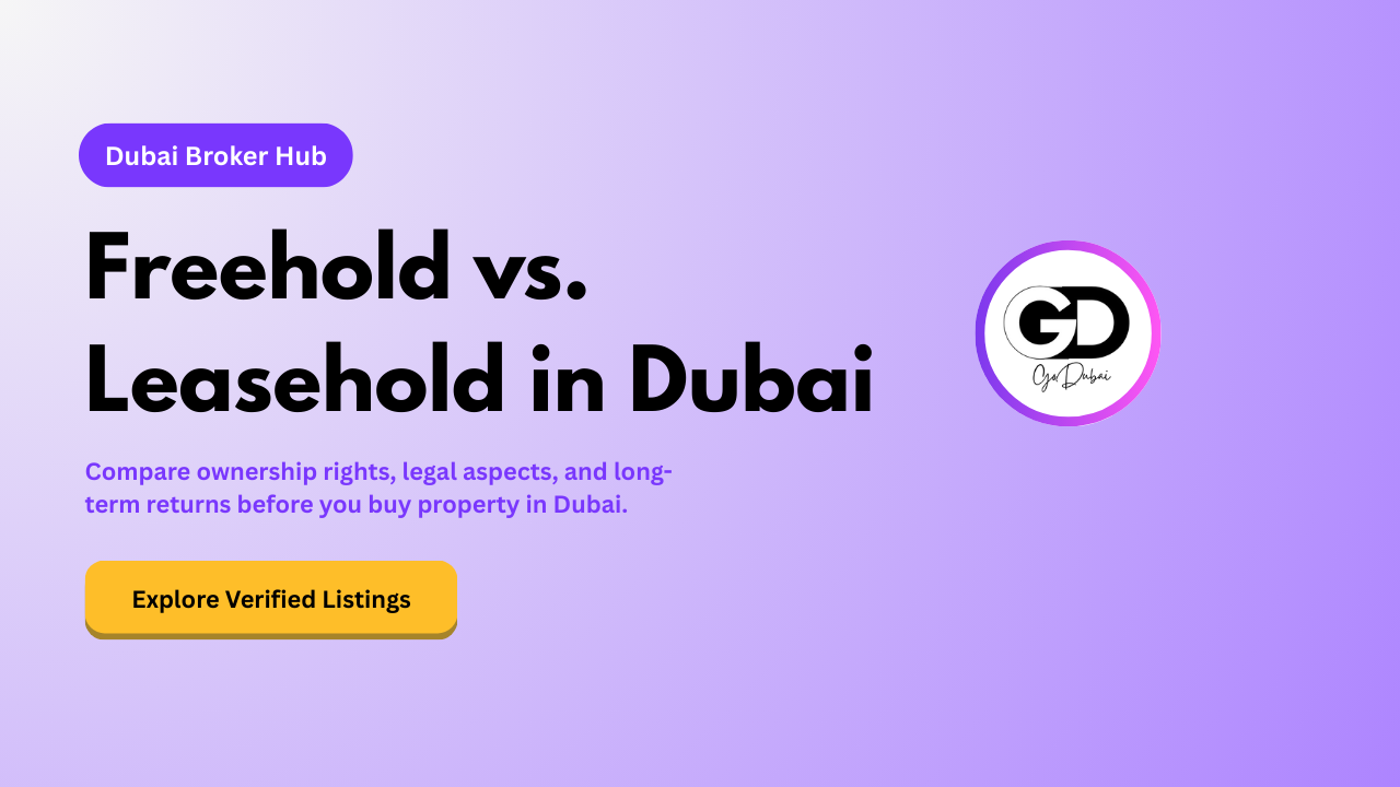 Freehold vs. Leasehold Properties in Dubai: A Complete Buyer’s Guide