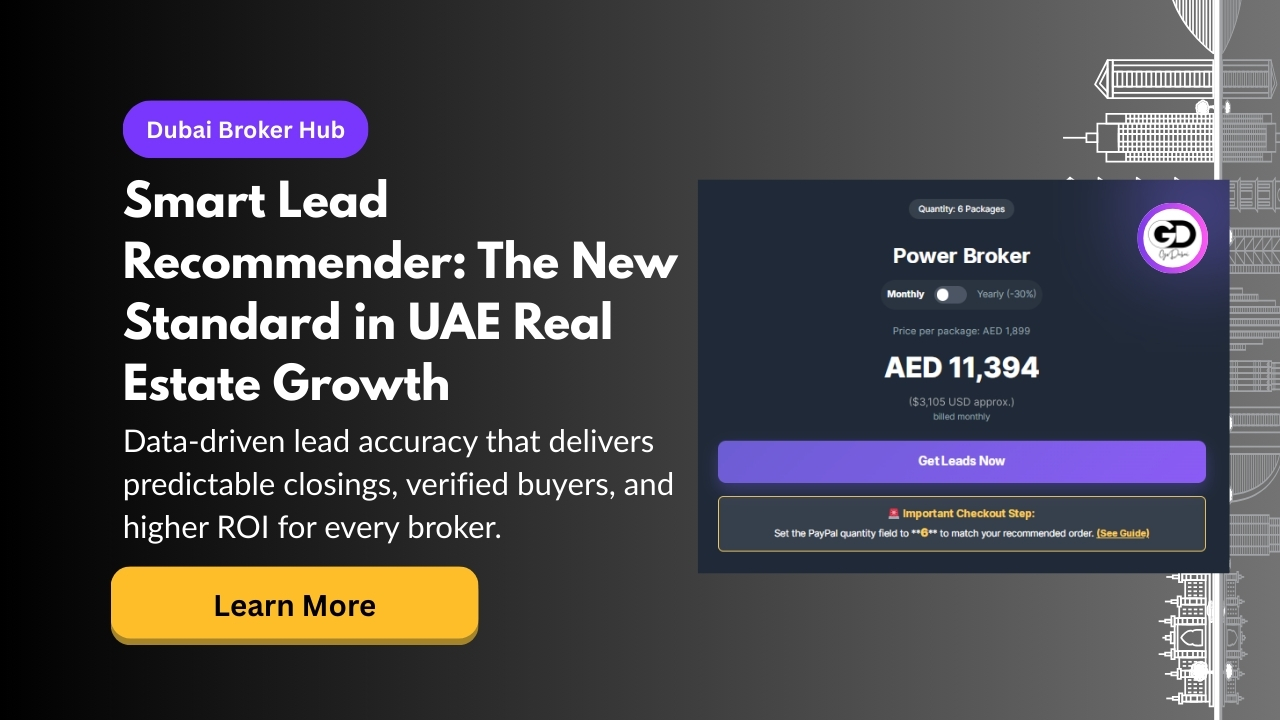 The Algorithm to Success: How the Smart Lead Recommender Is Transforming Real Estate ROI for Every UAE Broker